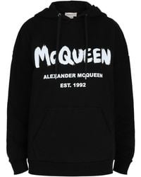 McQueen - Graffiti Logo Hoodie - Lyst