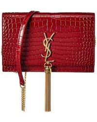 kate chain wallet with tassel in grained metallic leather