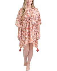Pomegranate - Short Caftan Cover-up - Lyst