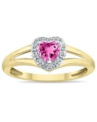 Gem Spark - 14K 0.51 Ct. Tw. Diamond & Topaz Ring - Lyst
