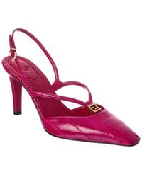 Fendi - Ffold Leather Slingback Pump - Lyst