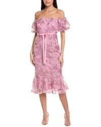 Sam Edelman - Leafy Embroidered Midi Dress - Lyst