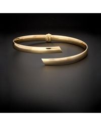 Italian Gold - 14k Polished Bypass Bangle - Lyst