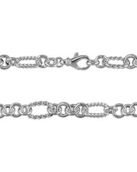 Italian Silver - Oval Ropes & Circles Chain Necklace - Lyst