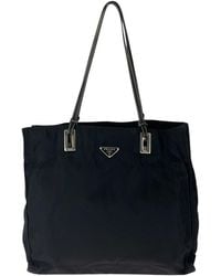 Prada - Tessuto Nylon Triangle Logo Tote (Authentic Pre-Loved) - Lyst