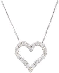 Diana M. Jewels - Fine Jewelry 18k 1.75 Ct. Tw. Diamond Open Heart Necklace - Lyst