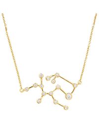 Sterling Forever - When Stars Align Constellation Sign 14K Plated Cz Necklace - Lyst