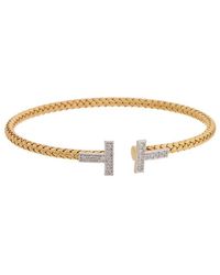 Meshmerise - 18K Over 0.1 Ct. Tw. Diamond Mesh Bangle Bracelet - Lyst