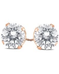 Diamond Select Cuts - 14k Rose Gold 3.00 Ct. Tw. Diamond Studs - Lyst