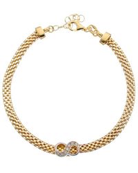 Meshmerise - 18k Over Silver 0.10 Ct. Tw. Diamond Bangle - Lyst