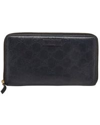 Gucci - Ssima Leather Zip Around Continental Wallet (Authentic Pre- Owned) - Lyst