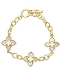 Juvell - 18K Plated & Pearl Toggle Bracelet - Lyst