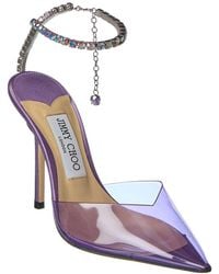 Jimmy Choo - Saeda 100 Plexi & Leather Pump - Lyst