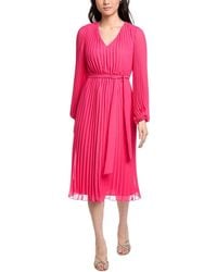 Sam Edelman - Accordion Pleated Midi Dress - Lyst