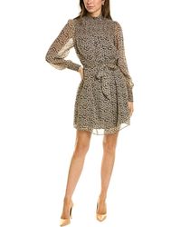 Boden - Smocked Yoke Metallic Mini Dress - Lyst