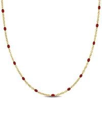 Italian Silver - Station Necklace - Lyst