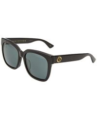 Gucci GG0034SAN 55mm Sunglasses - Black