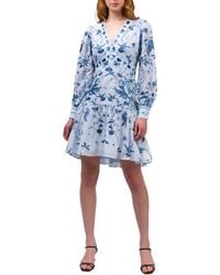 Marchesa - Notte Threadwork Voile Mini Dress - Lyst