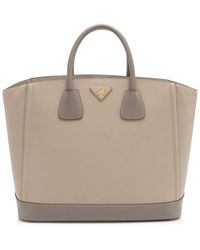 Prada - Leather Lux Open Shopping Tote (Authentic Pre-Owned) - Lyst