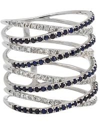 Diana M. Jewels - Fine Jewelry 14k 1.25 Ct. Tw. Diamond & Blue Sapphire Ring - Lyst