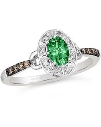 Le Vian - Balance 14K 0.52 Ct. Tw. Diamond & Emerald Half-Eternity Ring - Lyst