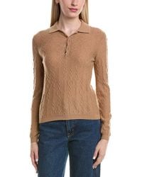 Bruno Magli - Modern Cable Wool & Cashmere-Blend Polo Sweater - Lyst