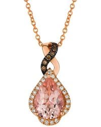 Le Vian - Chocolatier 14K Strawberry 1.48 Ct. Tw. Diamond & Morganite Necklace - Lyst