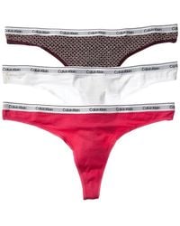 Calvin Klein - 3Pk Icon Logo Thong - Lyst