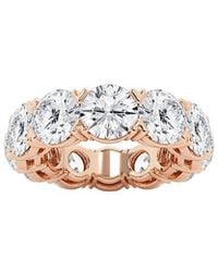 Lab Grown Diamonds - 14K Rose 12.00 Ct. Tw. Lab Grown Diamond Eternity Ring - Lyst