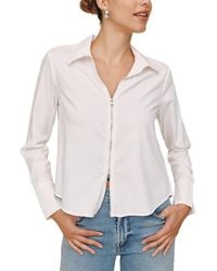 Bella Dahl - Long Sleeve Zip Front Shirt - Lyst