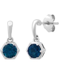 MAX + STONE - Max + Stone Silver 0.70 Ct. Tw. Londen Blue Topaz Drop Earrings - Lyst