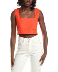 REVERIEE - Linen-Blend Sleeveless Top - Lyst
