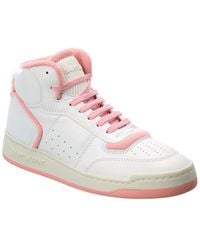 Saint Laurent - Jefferson Leather High-top Sneakers - Lyst