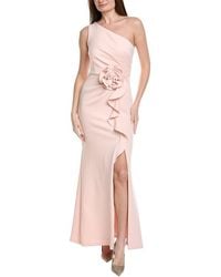 Adrianna Papell - One-Shoulder Stretch Rosette Gown - Lyst