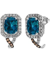 Le Vian - Le Vian 14K 6.07 Ct. Tw. Diamond & London Topaz Earrings - Lyst