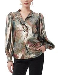 Trina Turk - New Moon Silk-Blend Top - Lyst