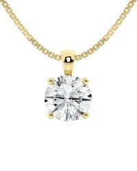 Lab Grown Diamonds - 14k 1.25 Ct. Tw. Lab-grown Diamond Pendant Necklace - Lyst