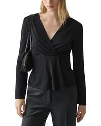 Theory - Pleat Top Woven Top - Lyst