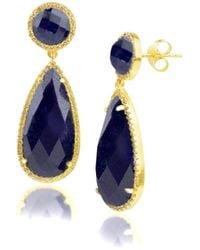 MaxColor - 18K Over 2.20 Ct. Tw. Sapphire Dangle Earrings - Lyst