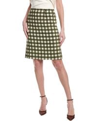Oscar de la Renta - Chenille Tweed Silk-Lined Wool-Blend Pencil Skirt - Lyst