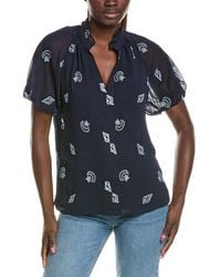 Cece - Embroidered Raglan Top - Lyst