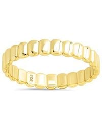 Sterling Forever - 14K Over Stacey Textured Band Ring - Lyst