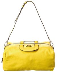 Gucci Leather Duffel Bag - Yellow