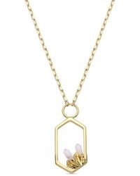 Eye Candy LA - Clear Quartz Pendant Necklace - Lyst