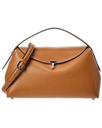 TOTEME - T-Lock Leather Top Handle Shoulder Bag - Lyst