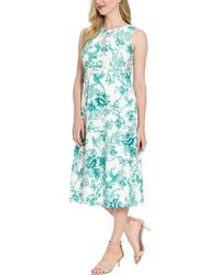 London Times - Midi Dress - Lyst