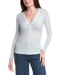 James Perse - Jersey Henley Top - Lyst