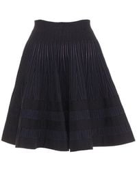Alaïa - Alaïa Wool Silk Blend Flared Knitted Skirt, Size Fr (Authentic Pre-Loved) - Lyst