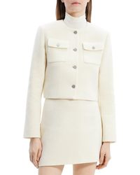 Theory - Tweed Wool-Blend Cardigan - Lyst