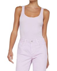L'Agence - Nica Scoop Neck Tank Bodysuit - Lyst